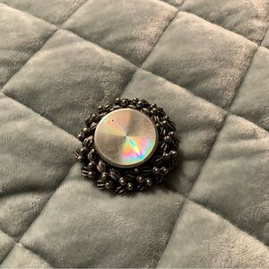 Vintage Silver Brooch with Floral Design